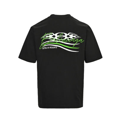 25ss Cola logo multi logo printed short sleeved shirt