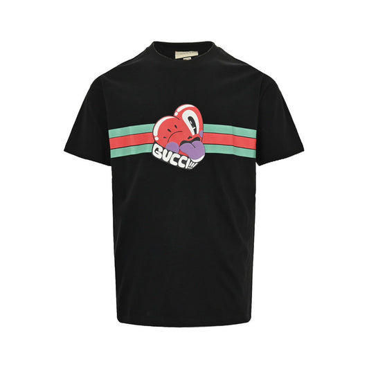 Love tongue foam printed short sleeves