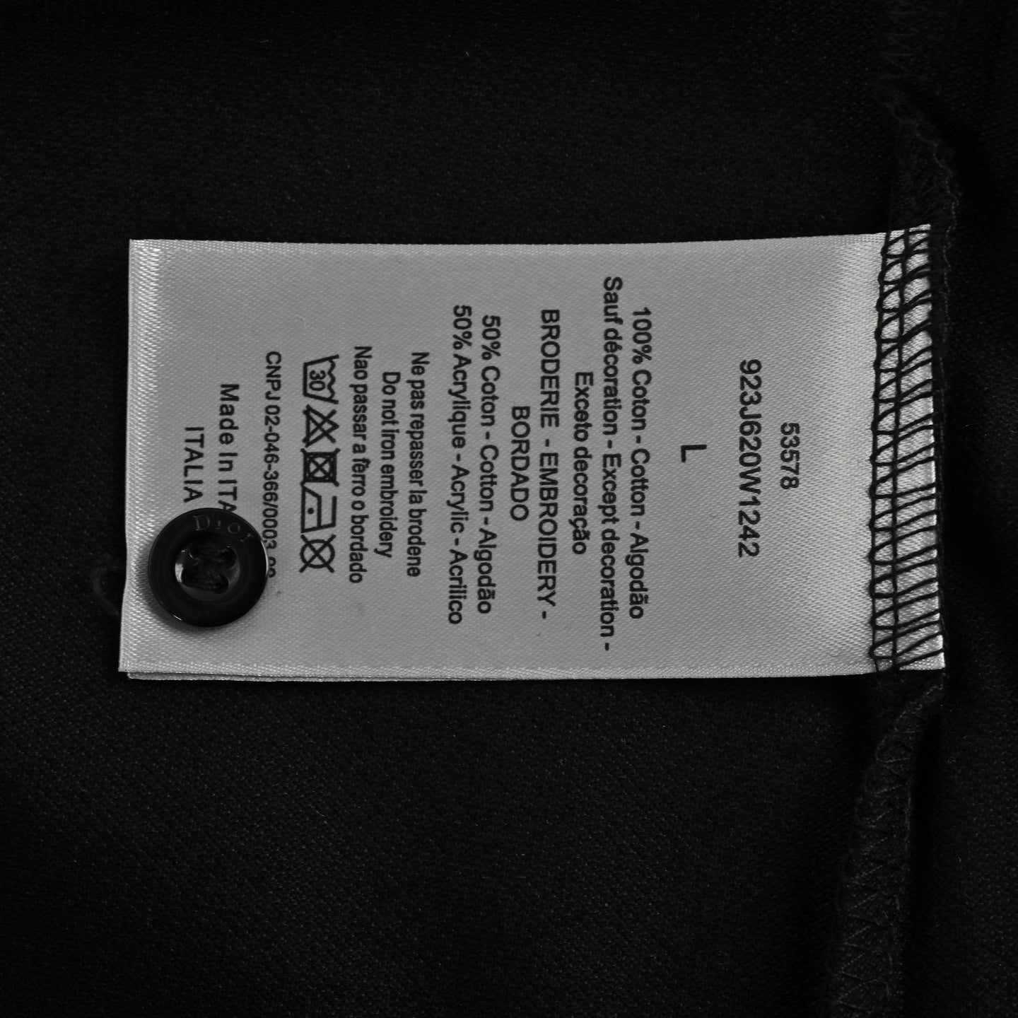 25ss CD gold thread embroidered letters Polo short sleeved shirt