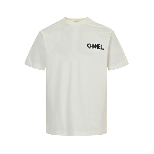 Hand-painted spray-painted short sleeves
