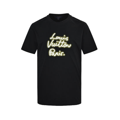 25ss neon logo printed short sleeved shirt