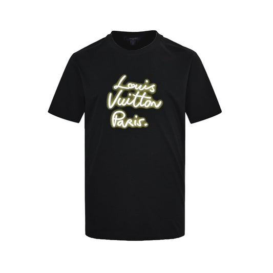 25ss neon logo printed short sleeved shirt