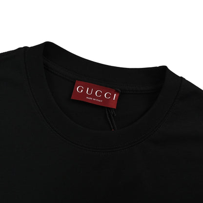 25ss Gradient letter logo printed short sleeved shirt