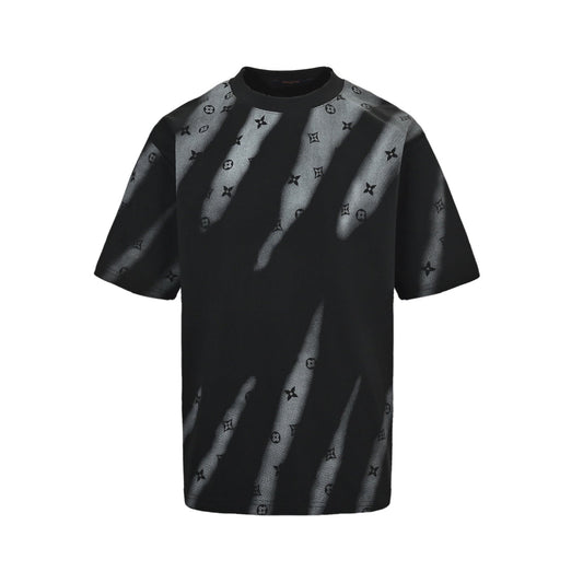 25ss Fully printed old flower splash ink rendering printed short sleeves