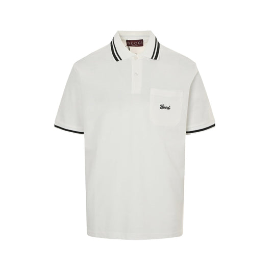 25ss Embroidered Pocket Polo Short Sleeve