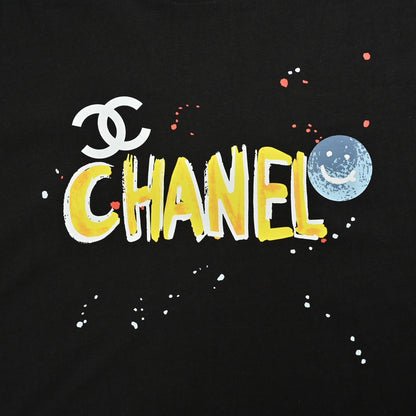 Smiley letter print short sleeves