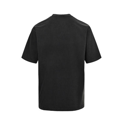 25ss Embroidered triangular fabric logo short sleeved shirt for vintage use