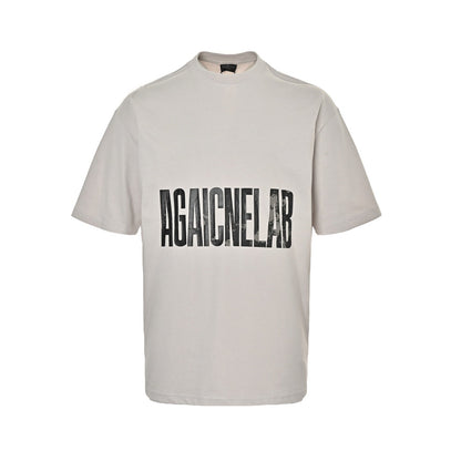25ss Ruptured reverse letter print short sleeves