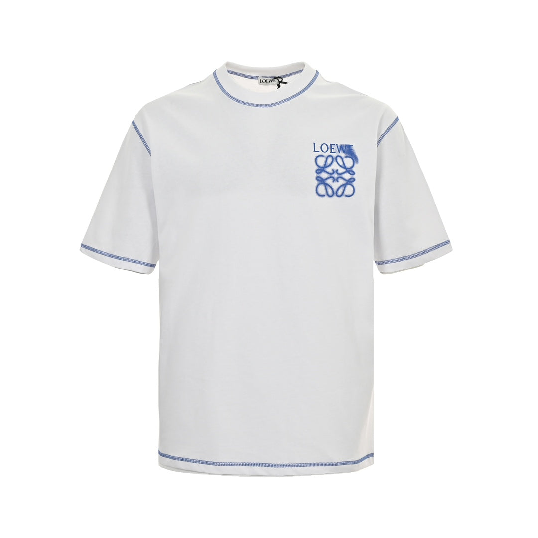 25SS Stitch-rendered lettering logo short sleeves