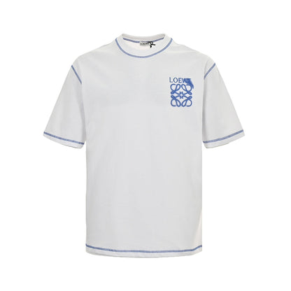 25SS Stitch-rendered lettering logo short sleeves