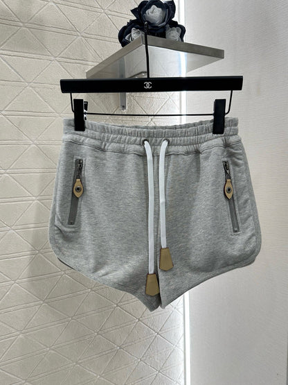 25 Hooded Drawstring Jacket and Shorts Set