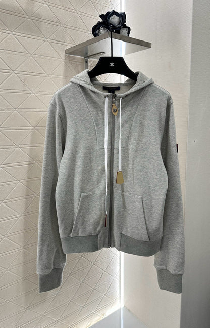 25 Hooded Drawstring Jacket and Shorts Set