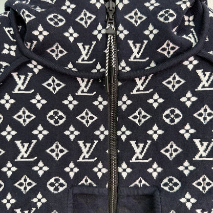 2025 Early Fall Jacquard patchwork hooded knitted short-sleeved cardigan!