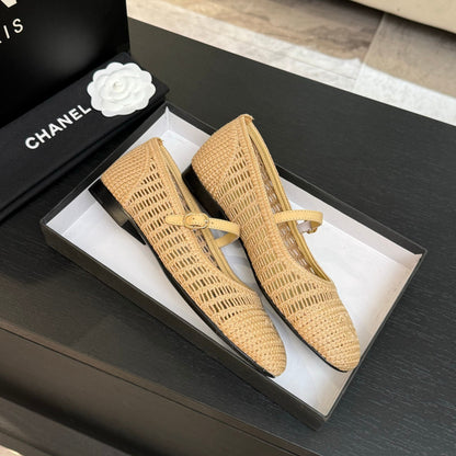 25P Mary Jane 15mm Beige Raffia 373785