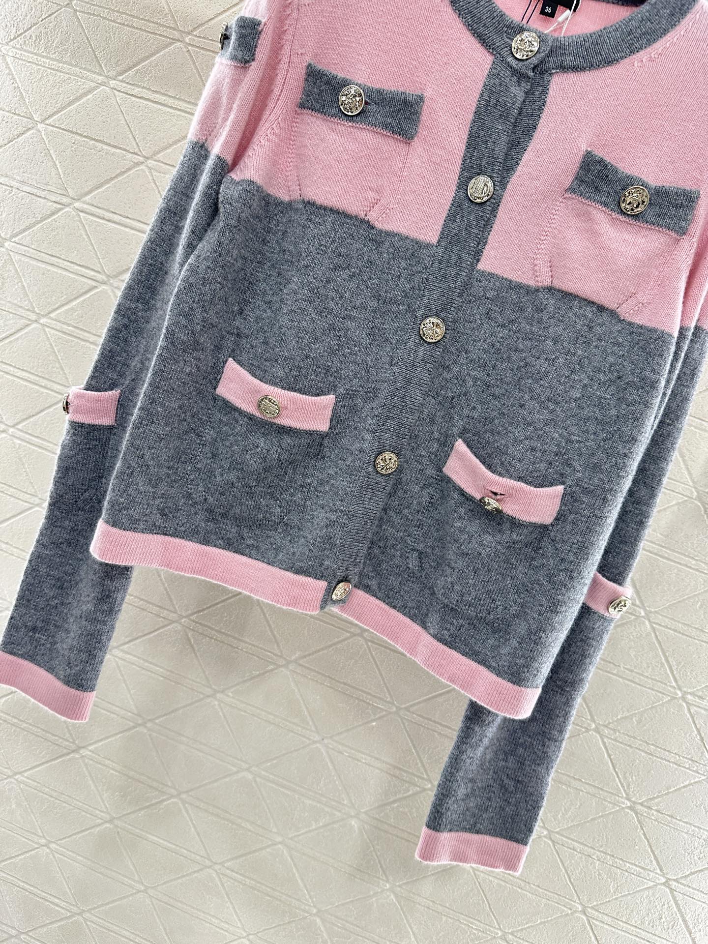 C 25 Knit Cardigan and Skirt Set