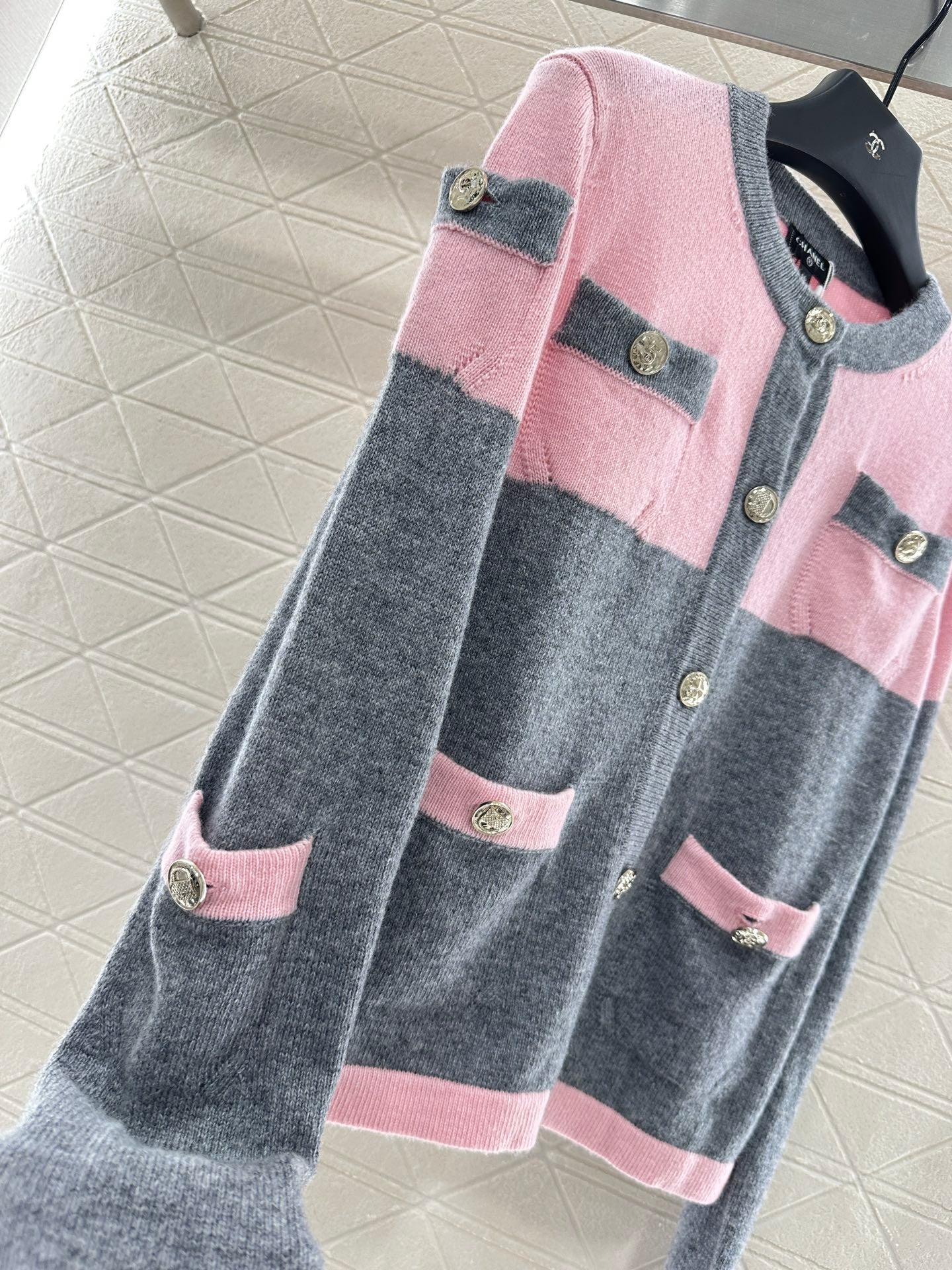 C 25 Knit Cardigan and Skirt Set