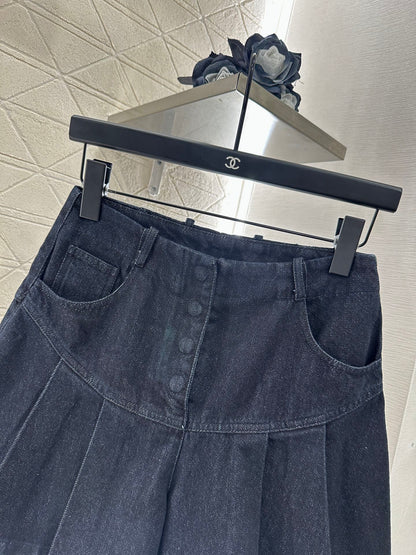 25 Retro Denim Jacket and Skirt Set