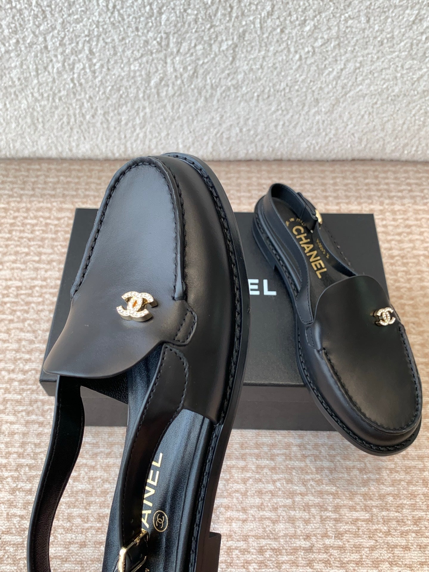 25S Slingback Loafer Black Calfskin