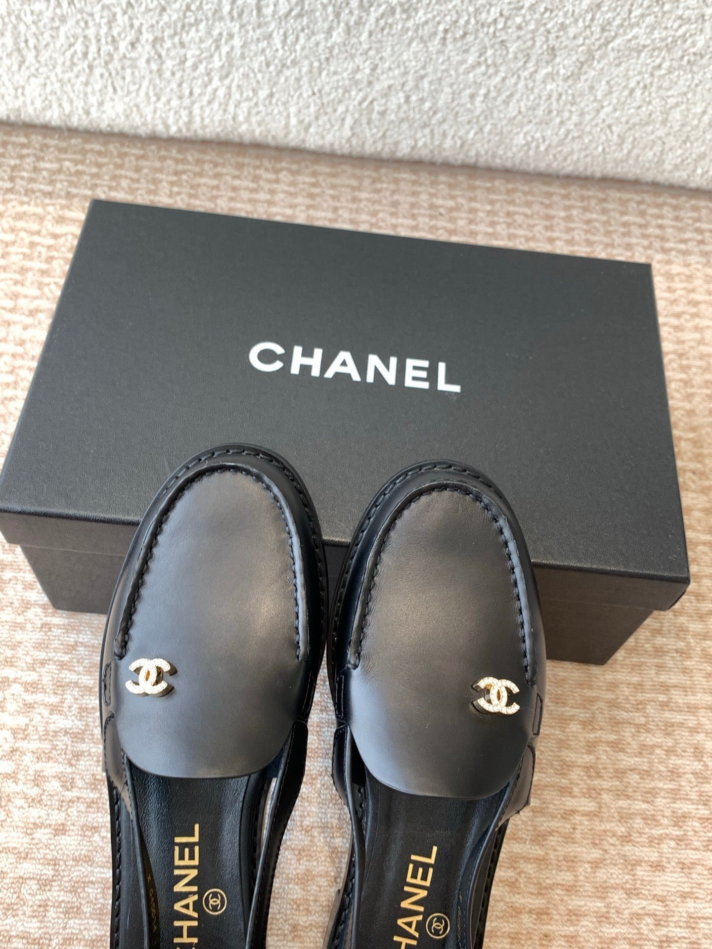 25S Slingback Loafer Black Calfskin