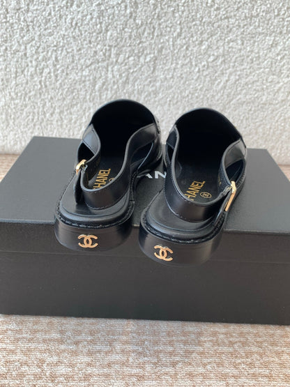 25S Slingback Loafer Black Calfskin