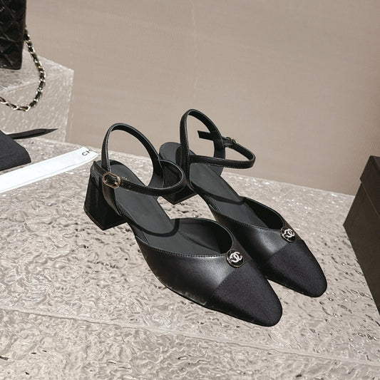 slingbacks 45 black lambskin grosgrain