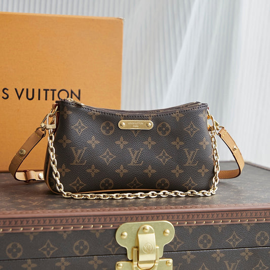 POCHETTE 24 IN BROWN MONOGRAM CANVAS GOLD HARDWARE
