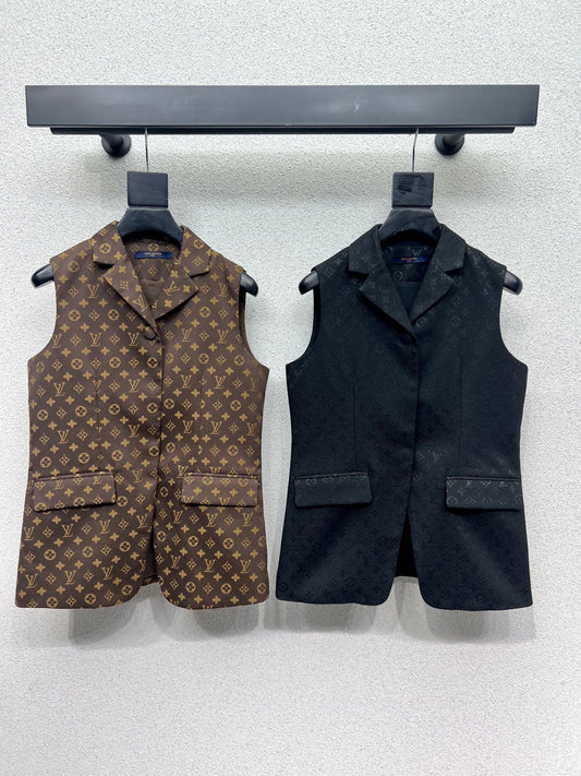 L 25 Classic jacquard fabric monogram suit vest