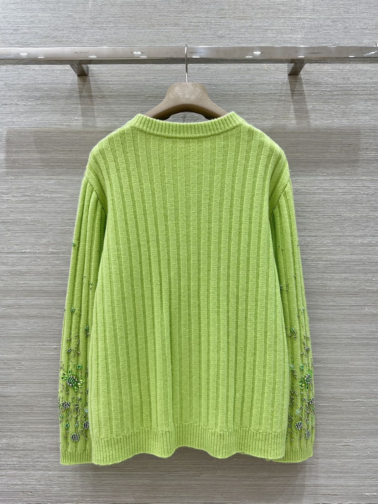 25 new autumn and winter products, heavy beaded embroidered cashmere cardigan