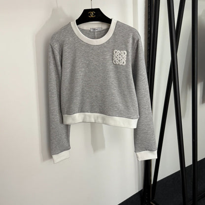25 New Logo Embroidery Long Sleeve Pullover Sweatshirt + Casual Long Pants Sports Suit
