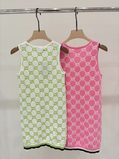 G 25 Appliquéd full print casual knit dress