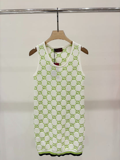 G 25 Appliquéd full print casual knit dress
