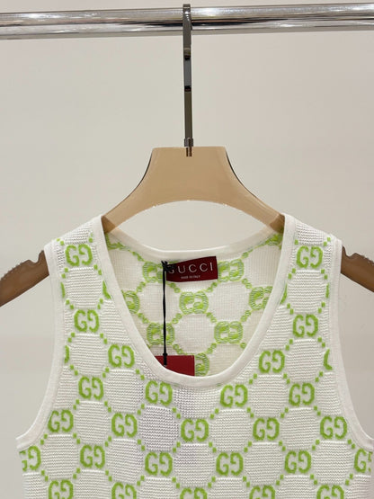 G 25 Appliquéd full print casual knit dress