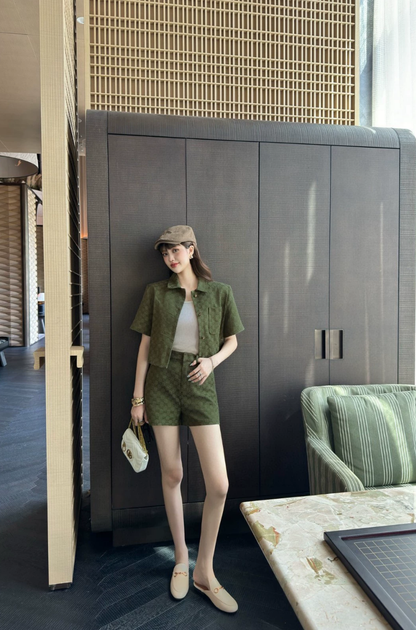 25 new letter jacquard belt lapel vest jacket suit