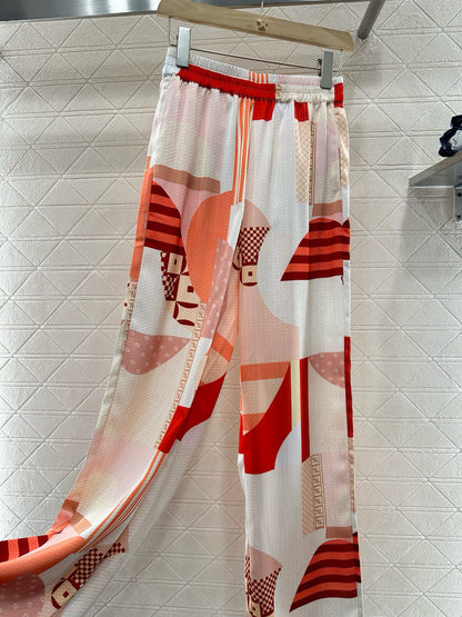 2025 new products are on sale Printed shirt and trousers set