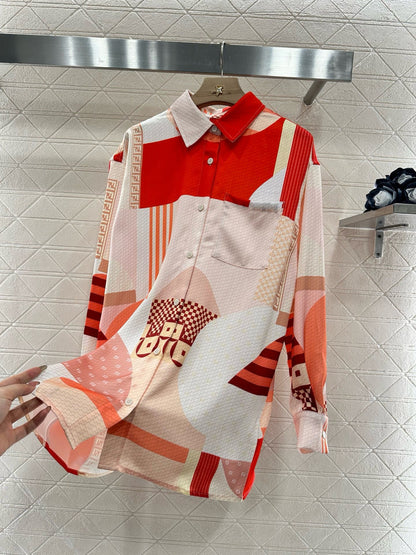 2025 new products are on sale Printed shirt and trousers set