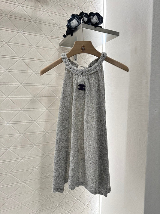 2025 new product Braided halter neck knitted vest