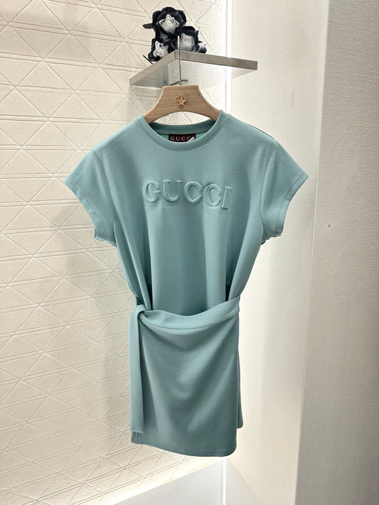 2025 new products Spliced short-sleeved dress