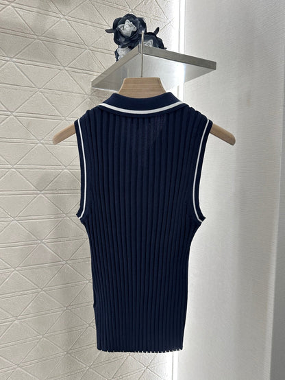 2025 new product Striped knitted vest