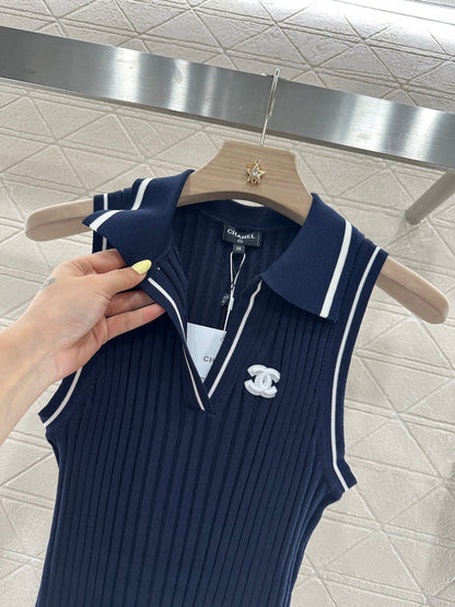 2025 new product Striped knitted vest