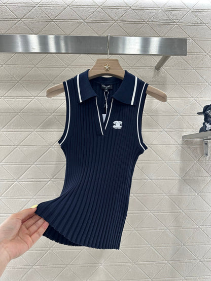 2025 new product Striped knitted vest
