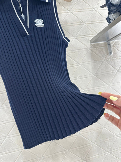 2025 new product Striped knitted vest