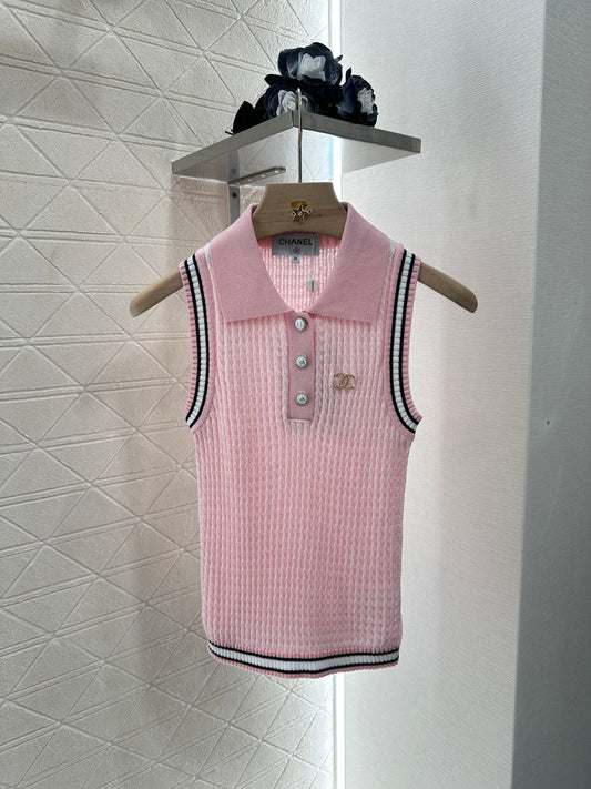 2025 new product Lapel knitted vest