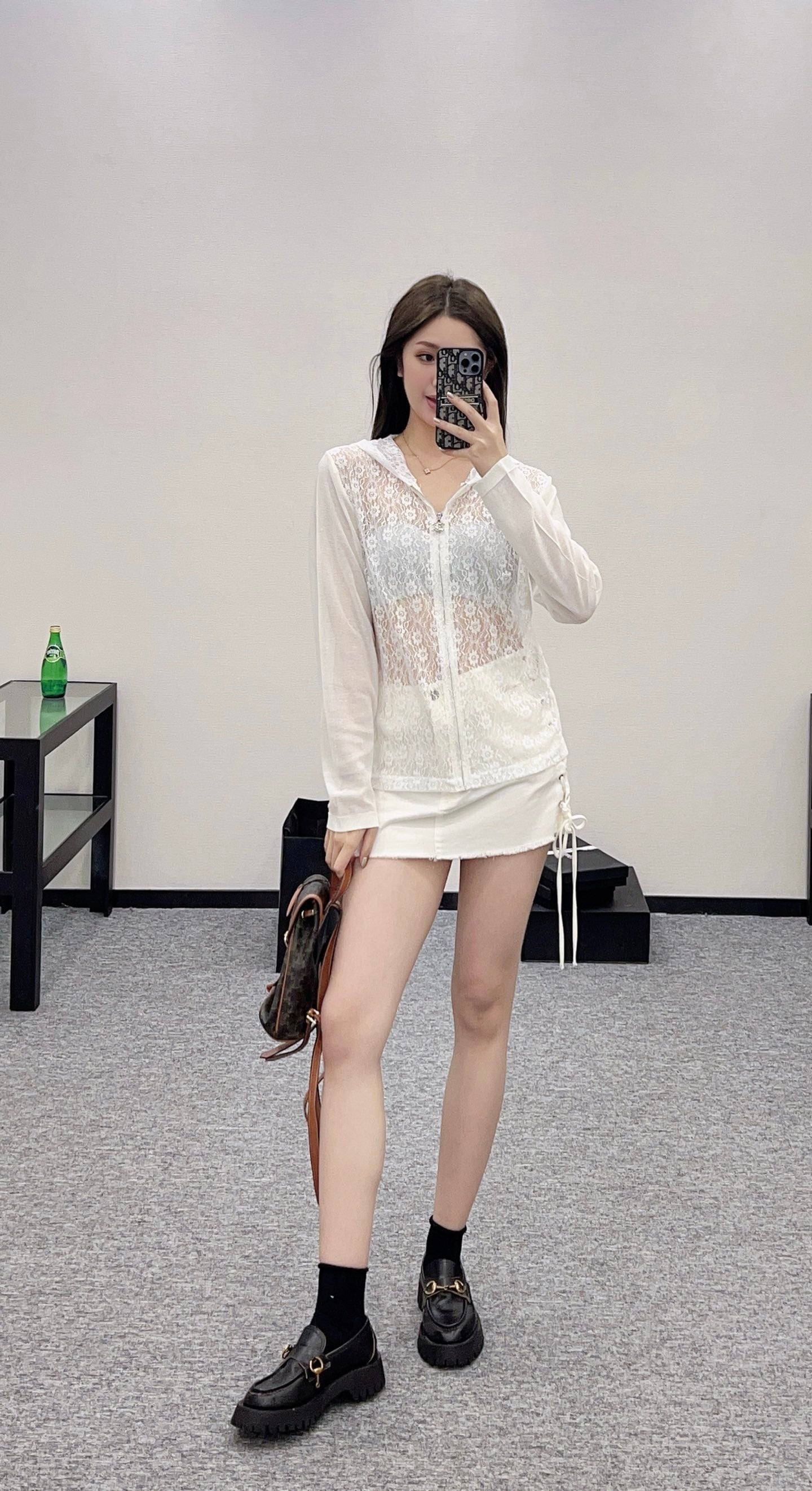 2025 new product Lace hooded cardigan