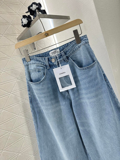 C 2025 new product Heavy sequin jeans