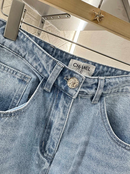 C 2025 new product Heavy sequin jeans
