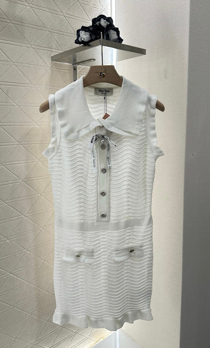 2025 new product Knitted vest dress