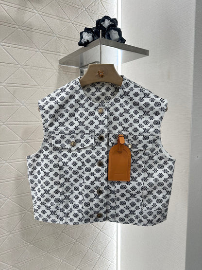 2025 new product Denim vest and short skirt set