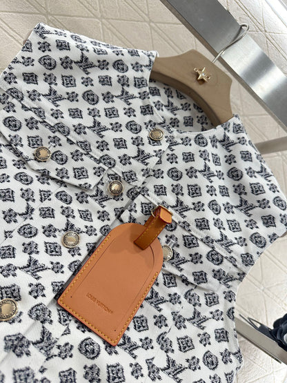 2025 new product Denim vest and short skirt set