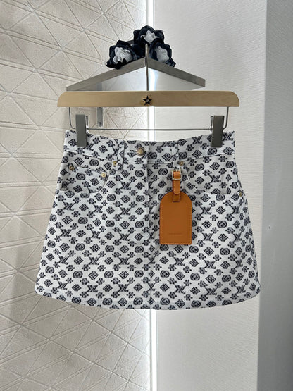 2025 new product Denim vest and short skirt set