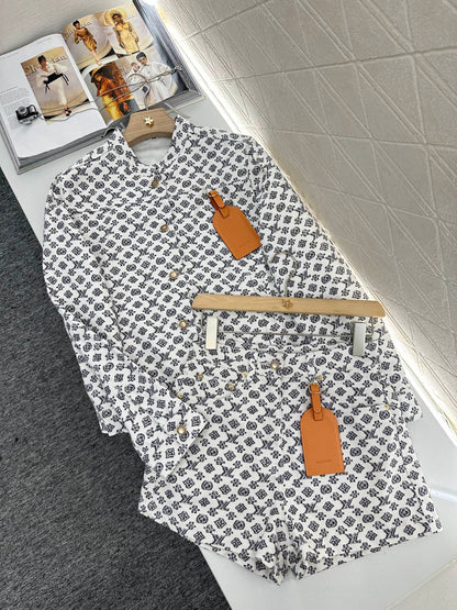 2025 new product Denim jacket and shorts set